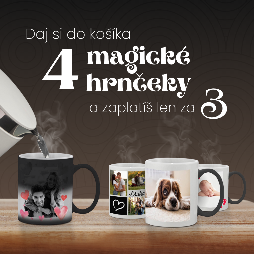 MAGICKÉ HRNČEKY AKCIA 3+1 ZDARMA