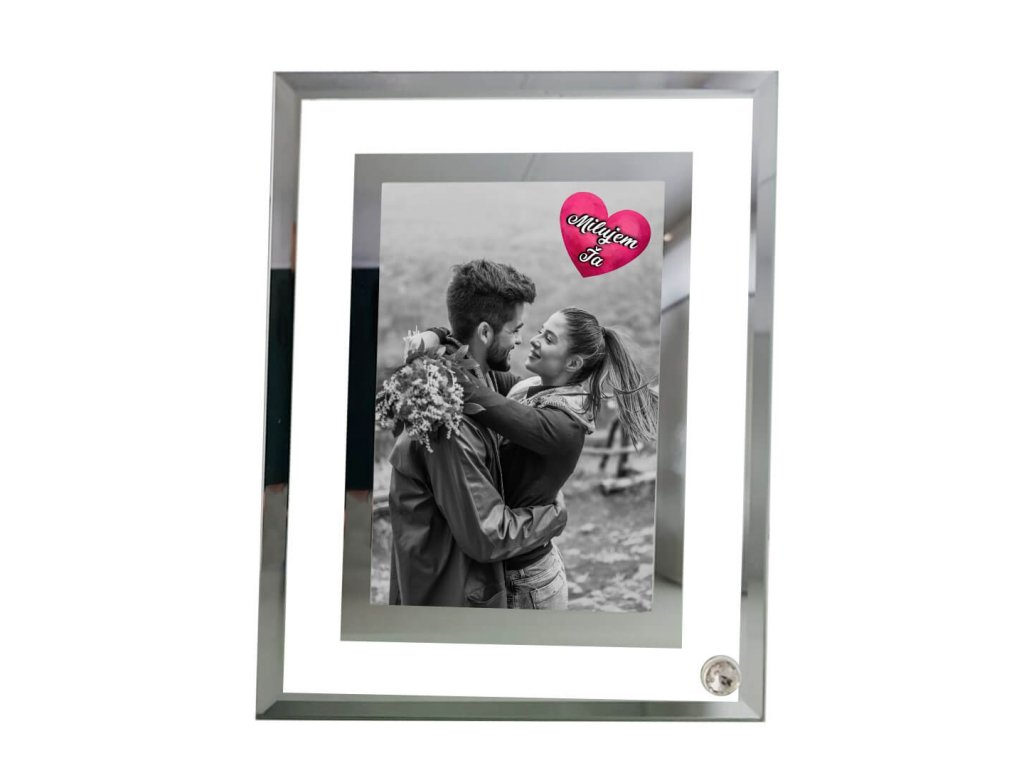 6 MILUJEM ŤA SKLO • dvojitý rámik zrkadlo 2