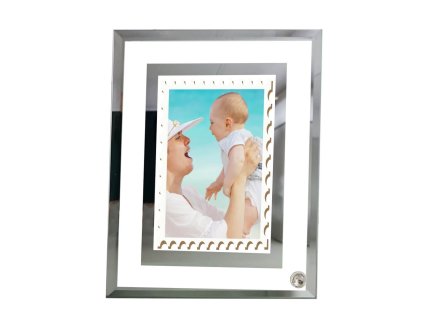 20 ZNÁMKA SKLO • dvojitý rámik zrkadlo 2