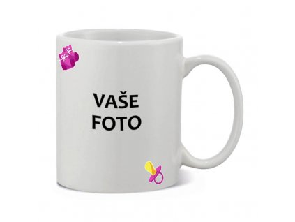 rámik Cumlík ružový•hrnček biely1