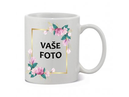 rámik Magnólie•hrnček biely1