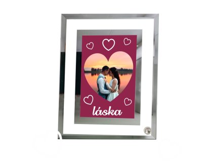 14 SRDCE 4 SKLO • dvojitý rámik zrkadlo 2