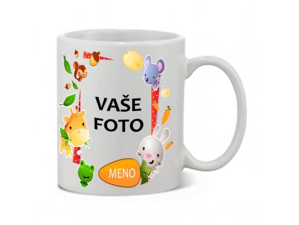 rámik Zvieratká•hrnček biely1