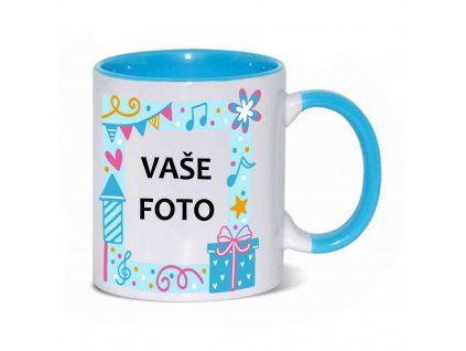 51 rámik NARODENINY 2 FAREBNÝ modrý rámik