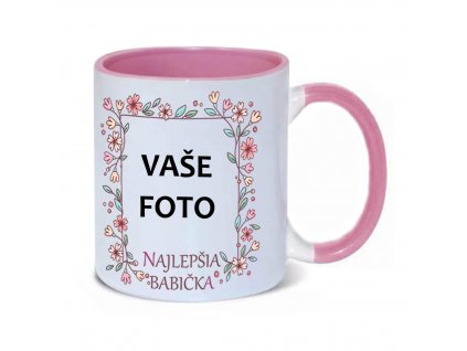 NAJLEPŠIA BABIČKA farebný ružový rámik