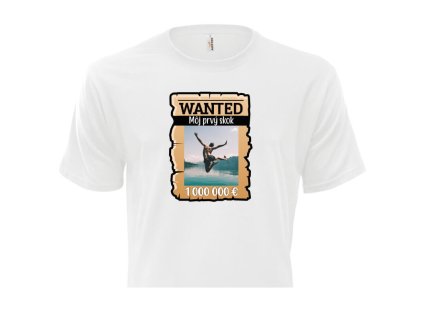pánske tričko rámik Wanted vlastnýText 2