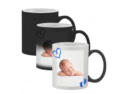 DIEŤATKO hrnček magický rámik modrý Titulka