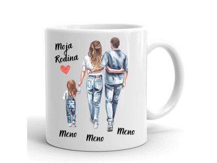 rodinný hrnček mama otec dcera