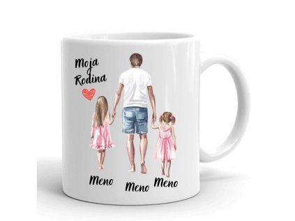 rodinný hrnček otec a 2 dcery