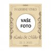VÍNO šablóna Svadobné vínko 1 etiketa rámik