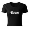 ČIERNE TRIČKO S TEXTOM 3 DÁMSKE