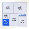 OBRAZ NA PLÁTNO S FOTKOU Štvorec Koláž Láska Modrá 2